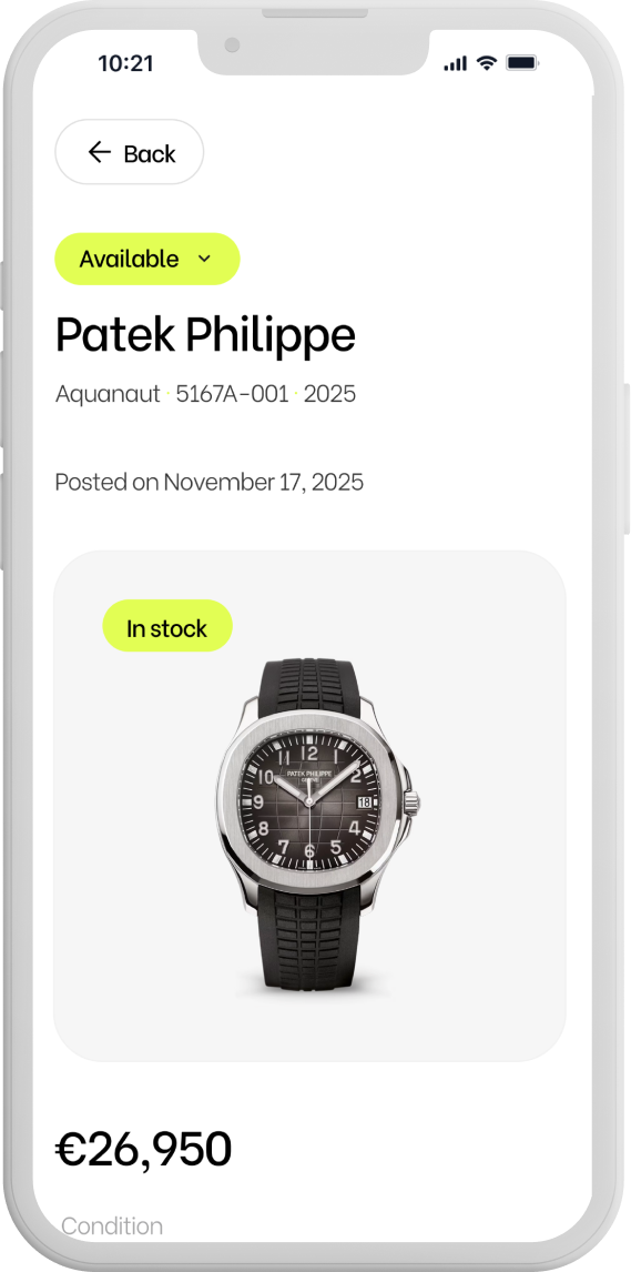 iPhone showing the app interface